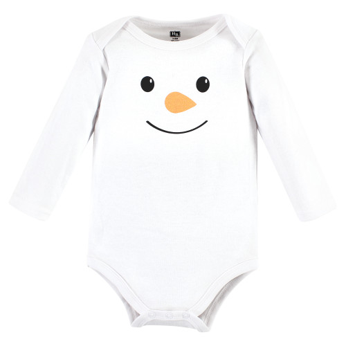 Hudson Baby Cotton Long-Sleeve Bodysuits, Snow Much Fun
