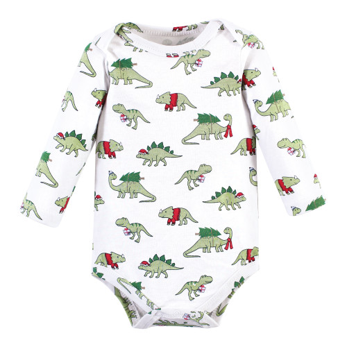 Hudson Baby Cotton Bodysuit and Pant Set, Christmasaurus