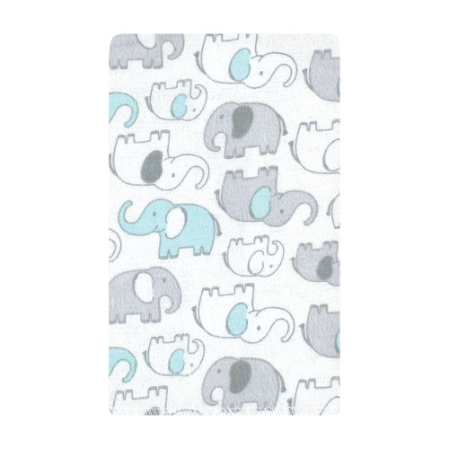 Hudson Baby Cotton Flannel Burp Cloths, Neutral New Elephant 10-Pack