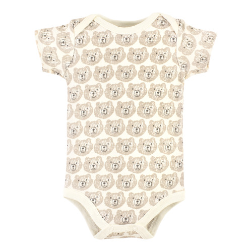 Hudson Baby Cotton Bodysuits, Snuggle Bear 3 Pack