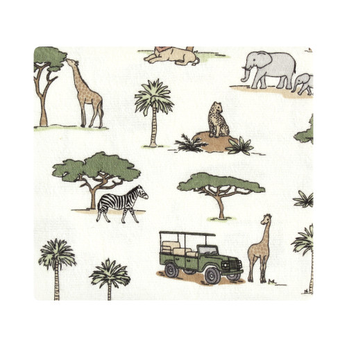 Hudson Baby Cotton Flannel Receiving Blankets Bundle, Going On Safari