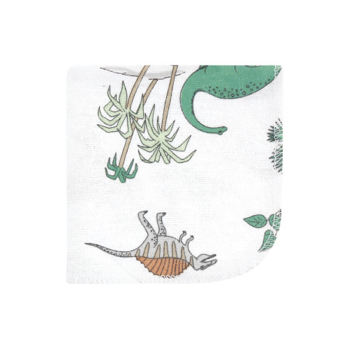 Hudson Baby Flannel Cotton Washcloths, Boy Dino World 12Pk