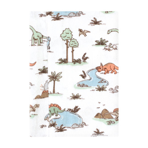 Hudson Baby Cotton Flannel Burp Cloths, Dinosaur Adventures 4-Pack