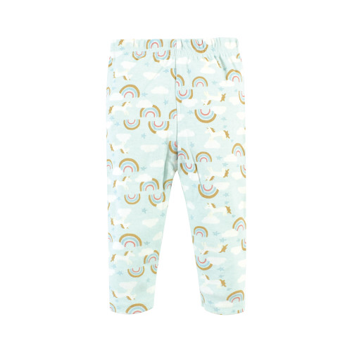 Hudson Baby Cotton Bodysuit and Pant Set, Magical Rainbow