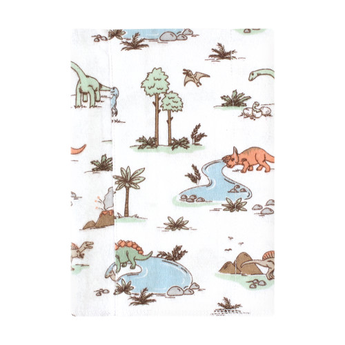 Hudson Baby Cotton Flannel Burp Cloths, Dinosaur Adventures 7-Pack