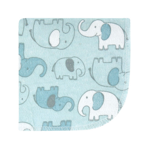 Hudson Baby Flannel Cotton Washcloths, Boy New Elephant 10Pk