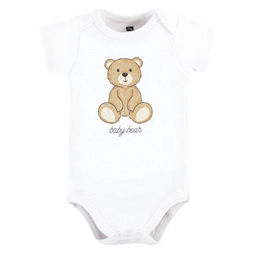 Hudson Baby Cotton Bodysuits, Teddy Bears 3-Pack