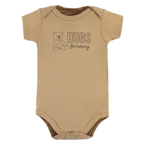Hudson Baby Cotton Bodysuits, Teddy Bears 3-Pack