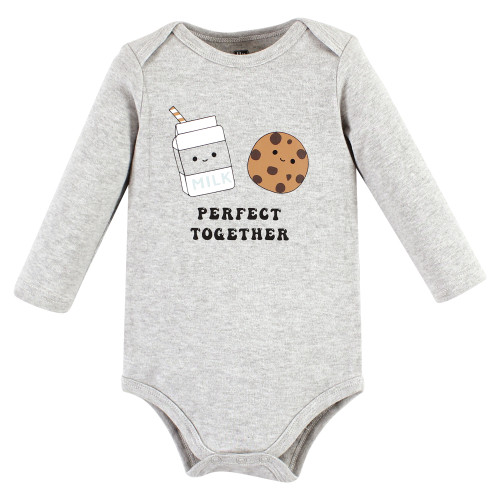 Hudson Baby Cotton Long-Sleeve Bodysuits, Milk Cookies Pair