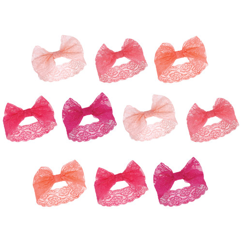 Hudson Baby Cotton and Synthetic Headbands Bundle Set, Pink Coral