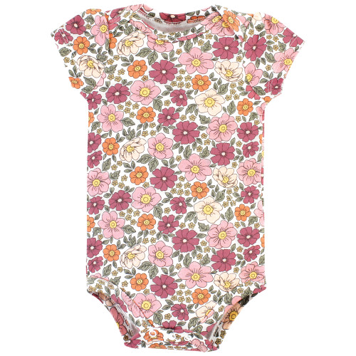 Hudson Baby Cotton Bodysuits, Thankful Floral