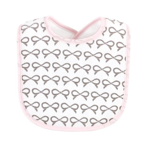 Hudson Baby Cotton Terry Drooler Bibs with Fiber Filling, Heaven Sent Heart Arrow