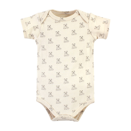 Hudson Baby Cotton Bodysuits, Teddy Bears 5-Pack