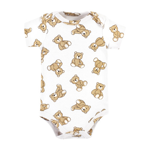 Hudson Baby Cotton Bodysuits, Teddy Bears 5-Pack