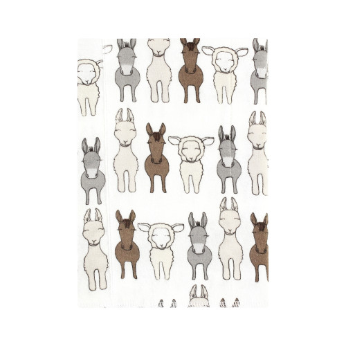 Hudson Baby Cotton Flannel Burp Cloths, Farm Friends Cream 4-Pack