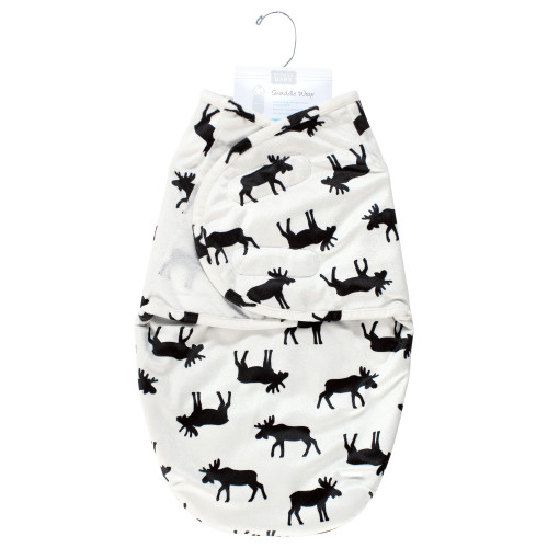 Hudson Baby Plush Faux Fur Swaddle Wrap, Moose