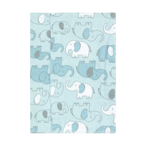 Hudson Baby Cotton Flannel Burp Cloths, Boy New Elephant 4-Pack