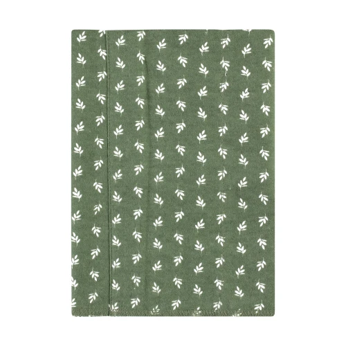 Hudson Baby Cotton Poly Flannel Burp Cloths, Eucalyptus 4-Pack
