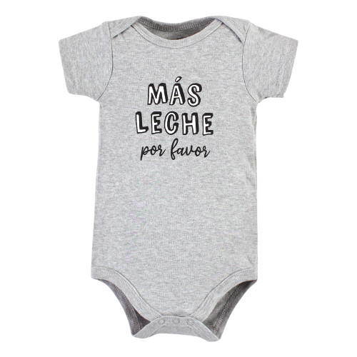 Hudson Baby Cotton Bodysuits, Leche Por Favor