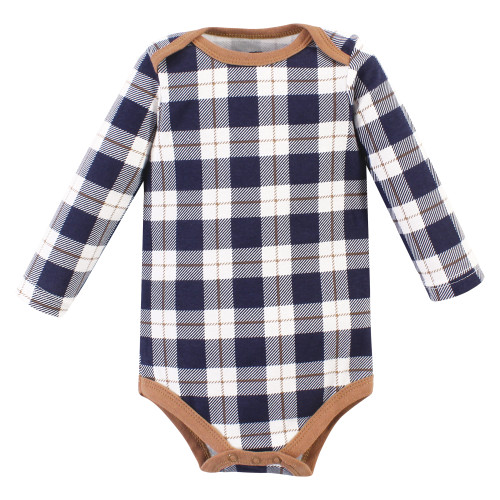 Hudson Baby Cotton Long-Sleeve Bodysuits, Football Huddles 3-Pack