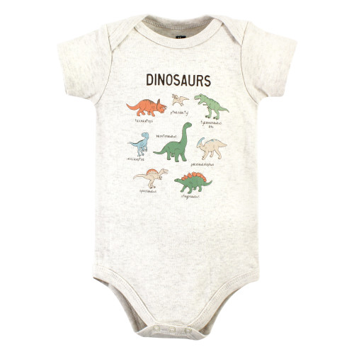 Hudson Baby Cotton Bodysuits, Dinosaur Adventures 3-Pack