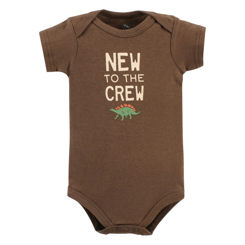 Hudson Baby Cotton Bodysuits, Dinosaur Adventures 3-Pack