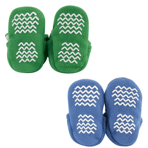 Hudson Baby Cozy Fleece Booties, Boy Dino
