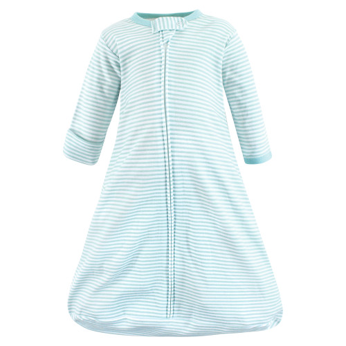 Hudson Baby Cotton Long-Sleeve Wearable Sleeping Bag, Sack, Blanket, Mint Milk Cookies Long Sleeve