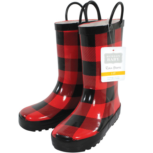 Hudson Baby Rain Boots, Buffalo Plaid
