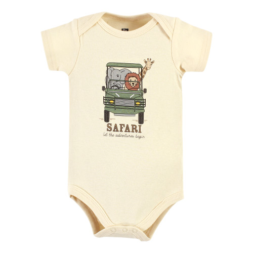 Hudson Baby Cotton Bodysuits, Going On Safari 3-Pack