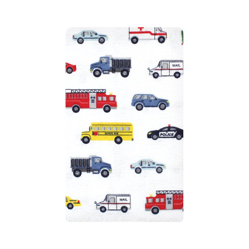 Hudson Baby Cotton Flannel Burp Cloths, Going Places 10 Pack