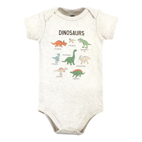 Hudson Baby Cotton Bodysuits, Dinosaur Adventures 5-Pack