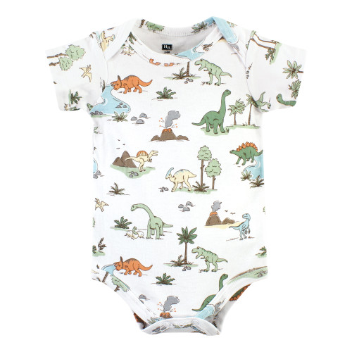 Hudson Baby Cotton Bodysuits, Dinosaur Adventures 5-Pack