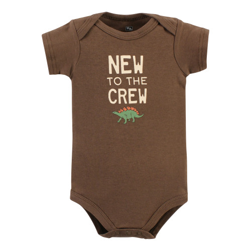 Hudson Baby Cotton Bodysuits, Dinosaur Adventures 5-Pack