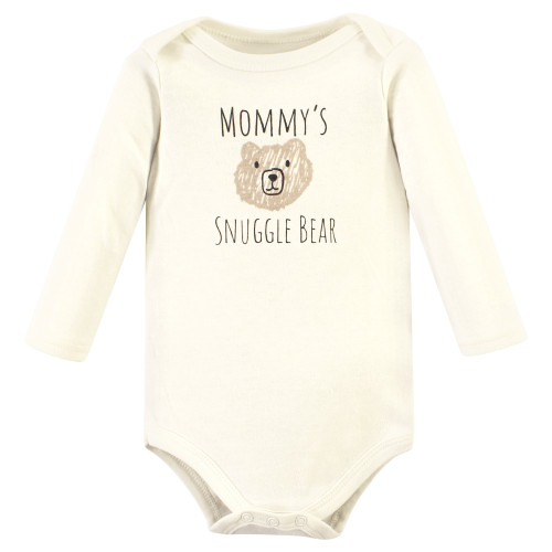 Hudson Baby Cotton Bodysuit, Pant and Shoe Set, Snuggle Bear Long Sleeve
