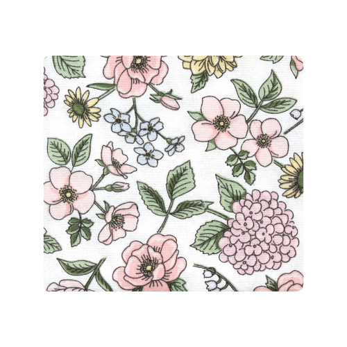 Hudson Baby Cotton Flannel Receiving Blankets Bundle, Vintage Blossom