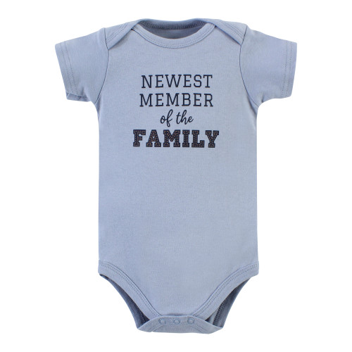 Hudson Baby Cotton Bodysuits, Brown Navy Mamas Boy 5-Pack