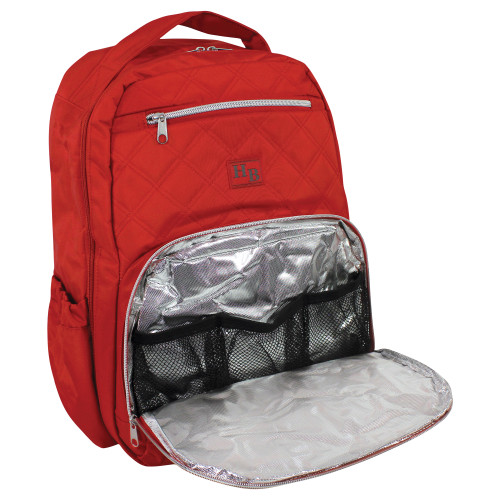 Hudson Baby Premium Diaper Bag Backpack and Changing Pad, Red