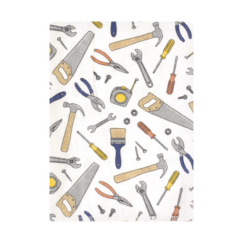 Hudson Baby Cotton Flannel Burp Cloths Bundle, Construction Work