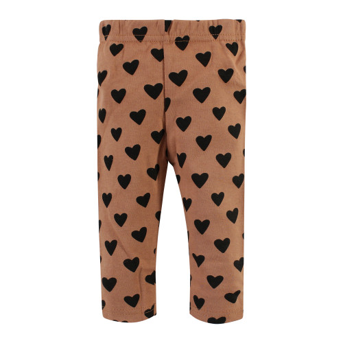 Hudson Baby Cotton Bodysuit, Pant and Shoe Set, Cinnamon Hearts Short Sleeve