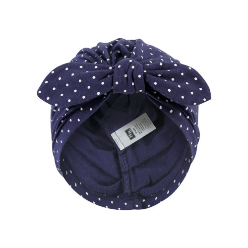 Hudson Baby Turban Cotton Headwraps, Pink Navy Floral