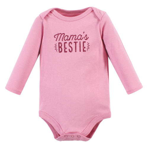 Hudson Baby Cotton Bodysuit and Pant Set, Little Love Flowers Long Sleeve