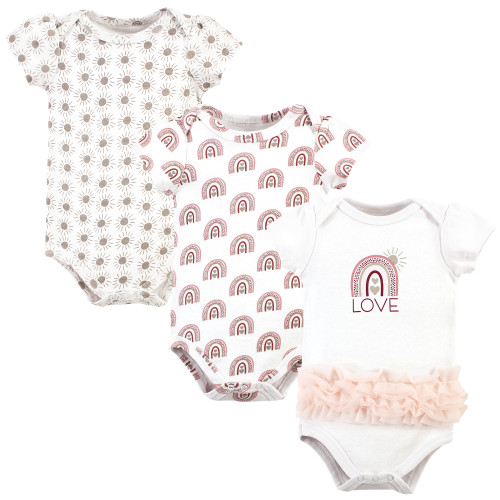 Hudson Baby Cotton Bodysuits, Love Rainbow Tutu