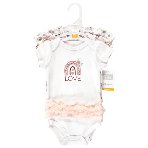 Hudson Baby Cotton Bodysuits, Love Rainbow Tutu