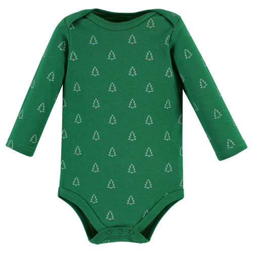 Hudson Baby Cotton Long-Sleeve Bodysuits, Buffalo Christmoose