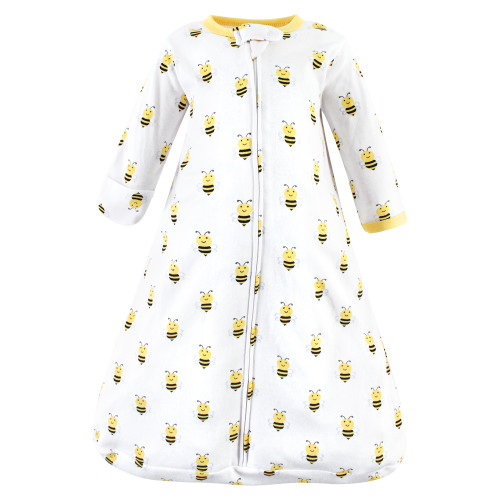 Hudson Baby Cotton Long-Sleeve Wearable Sleeping Bag, Sack, Blanket, Daisy Bee Long Sleeve