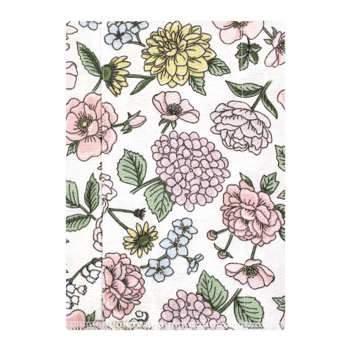 Hudson Baby Cotton Flannel Burp Cloths, Vintage Blossom 4 Pack