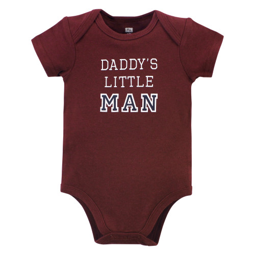 Hudson Baby Cotton Bodysuit and Pant Set, Boy Daddy Short Sleeve