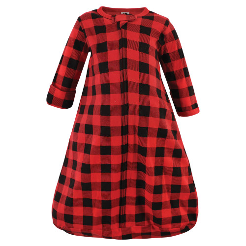 Hudson Baby Cotton Long-Sleeve Wearable Sleeping Bag, Sack, Blanket, Brown Bear Long Sleeve