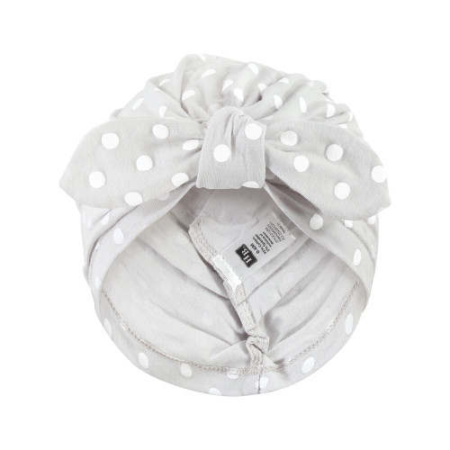 Hudson Baby Turban Cotton Headwraps, Pink Gray Elephant